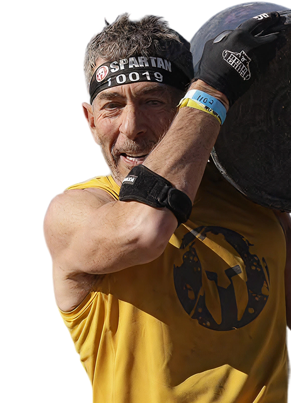 Dr. Rosenbloom in Spartan Gear